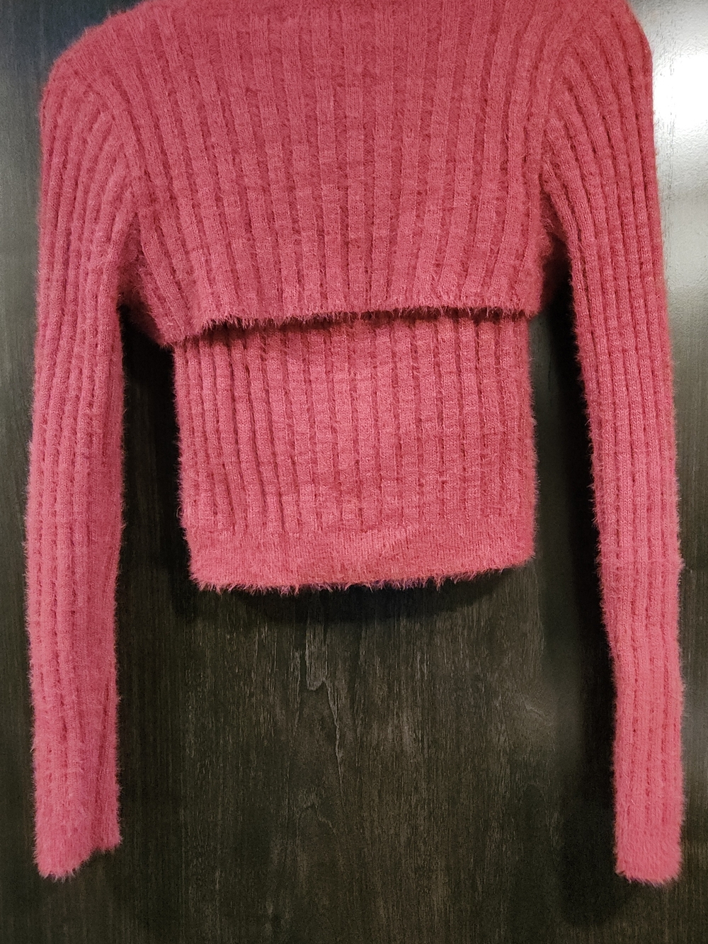 Lulu's Dusty Raspberry Ribbed 2 Piece Sweater - Picture 2 of 5